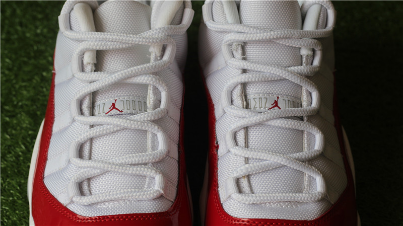 Authentic Air Jordan 11 Low White Varsity Red Cherry